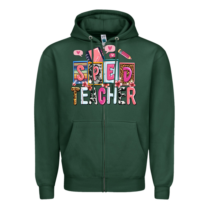 Sped Teacher Zipper Hoodie by AdoDesignShop | Teevron