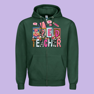 Sped Teacher Zipper Hoodie Designed By Adodesignshop