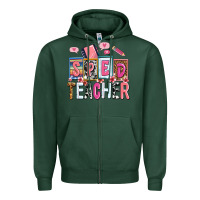 Sports Green sped teacher Zipper Hoodie - AdoDesignShop