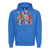 True Royal sped teacher Zipper Hoodie - AdoDesignShop