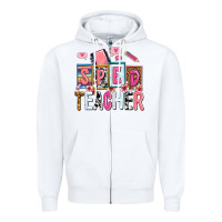 White sped teacher Zipper Hoodie - AdoDesignShop