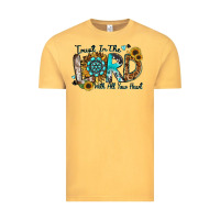 Vintage Mustard trust in the lord with all your heart Vintage Tee - Zillion Design Studio
