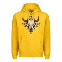 Bull Skull With Aztec Premium Hoodie | Teevron