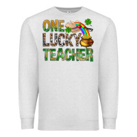 Oatmeal Heather one lucky teacher st patricks Premium Sweatshirt - NancyCooperArtShop