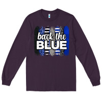 Plum Back the blue brushstrokes Long Sleeve Tee - Neo Western