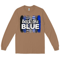 Toasted Coconut Back the blue brushstrokes Long Sleeve Tee - Neo Western