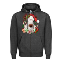 Charcoal Heather christmas heifer Zipper Hoodie - JahusDesignShop