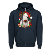 Navy christmas heifer Zipper Hoodie - JahusDesignShop