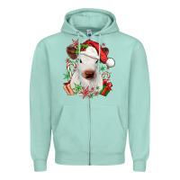 Seafoam christmas heifer Zipper Hoodie - JahusDesignShop