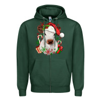 Sports Green christmas heifer Zipper Hoodie - JahusDesignShop