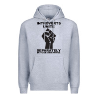 Heather Grey introverts unite seperately in your own homes Premium Hoodie - Bettercallsaul