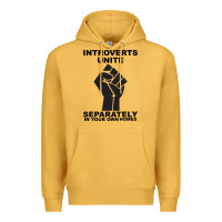 Mustard introverts unite seperately in your own homes Premium Hoodie - Bettercallsaul