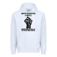 Introverts Unite Seperately In Your Own Homes Premium Hoodie | Teevron