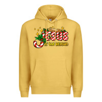 Antique Gold jesus is the reason with christmas candy ado Premium Hoodie - AdoDesignShop