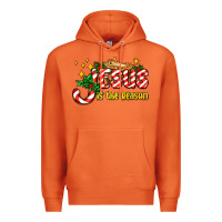 Carrot jesus is the reason with christmas candy ado Premium Hoodie - AdoDesignShop