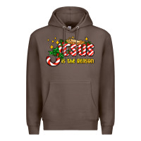 Coffee jesus is the reason with christmas candy ado Premium Hoodie - AdoDesignShop
