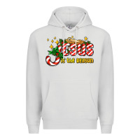 Dove Grey jesus is the reason with christmas candy ado Premium Hoodie - AdoDesignShop