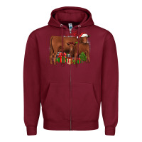 Christmas Gelbvieh Zipper Hoodie | Teevron