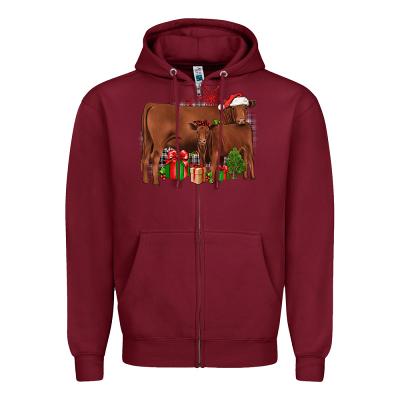 Christmas Gelbvieh Zipper Hoodie by JahusDesignShop | Teevron