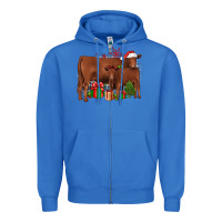 True Royal Christmas Gelbvieh Zipper Hoodie - JahusDesignShop