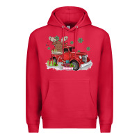 Cardinal christmas truck Premium Hoodie - MaliasSmallBusiness