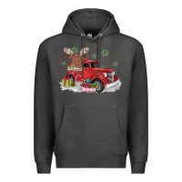 Charcoal Heather christmas truck Premium Hoodie - MaliasSmallBusiness