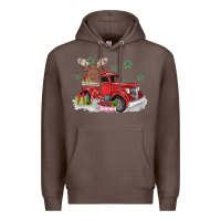 Coffee christmas truck Premium Hoodie - MaliasSmallBusiness