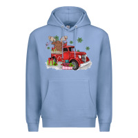 Colony Blue christmas truck Premium Hoodie - MaliasSmallBusiness