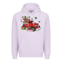 Lilac christmas truck Premium Hoodie - MaliasSmallBusiness