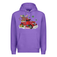 Purple christmas truck Premium Hoodie - MaliasSmallBusiness