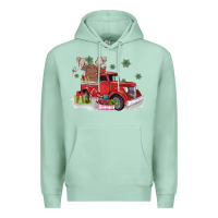 Seafoam christmas truck Premium Hoodie - MaliasSmallBusiness