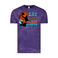 Cloud Purple eat sleep basketball repeat Vintage Tee - texasbilliewilder