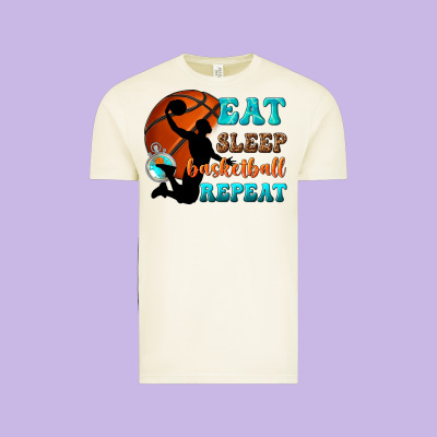 Vintage Tee eat sleep basketball repeat