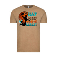 Vintage Coffee eat sleep basketball repeat Vintage Tee - texasbilliewilder