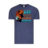 Vintage Denim eat sleep basketball repeat Vintage Tee - texasbilliewilder