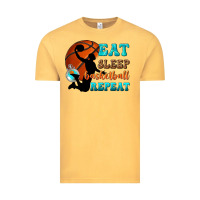 Vintage Mustard eat sleep basketball repeat Vintage Tee - texasbilliewilder
