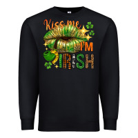 Black kiss me im irish with lip Premium Sweatshirt - NancyCooperArtShop