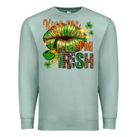Seafoam kiss me im irish with lip Premium Sweatshirt - NancyCooperArtShop