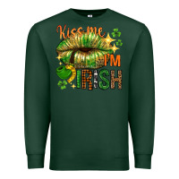 Sports Green kiss me im irish with lip Premium Sweatshirt - NancyCooperArtShop