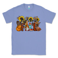 Colony Blue Welcome Fall Pumpkin Classic Tee - CowhideDigitalArt