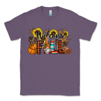 Lavender Welcome Fall Pumpkin Classic Tee - CowhideDigitalArt