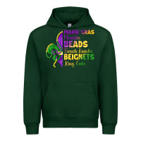 Forest Green mardi gras parades beads french quarter beignets k Urban Hoodie - LillyAllenDesigns