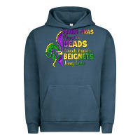 Pigment Midnight Navy mardi gras parades beads french quarter beignets k Urban Hoodie - LillyAllenDesigns