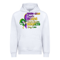 White mardi gras parades beads french quarter beignets k Urban Hoodie - LillyAllenDesigns
