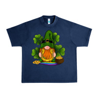 Navy st patricks day gnomes shamrock gold horseshoes rainbow Urban Heavy Tee - RanaPortraitStore