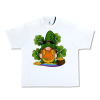 White st patricks day gnomes shamrock gold horseshoes rainbow Urban Heavy Tee - RanaPortraitStore