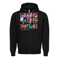 Black educator of tiny humans Zipper Hoodie - AdoDesignShop