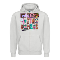 Dove Grey educator of tiny humans Zipper Hoodie - AdoDesignShop