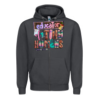 Smoke educator of tiny humans Zipper Hoodie - AdoDesignShop