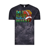 Cloud Black eat sleep football repeat Vintage Tee - texasbilliewilder